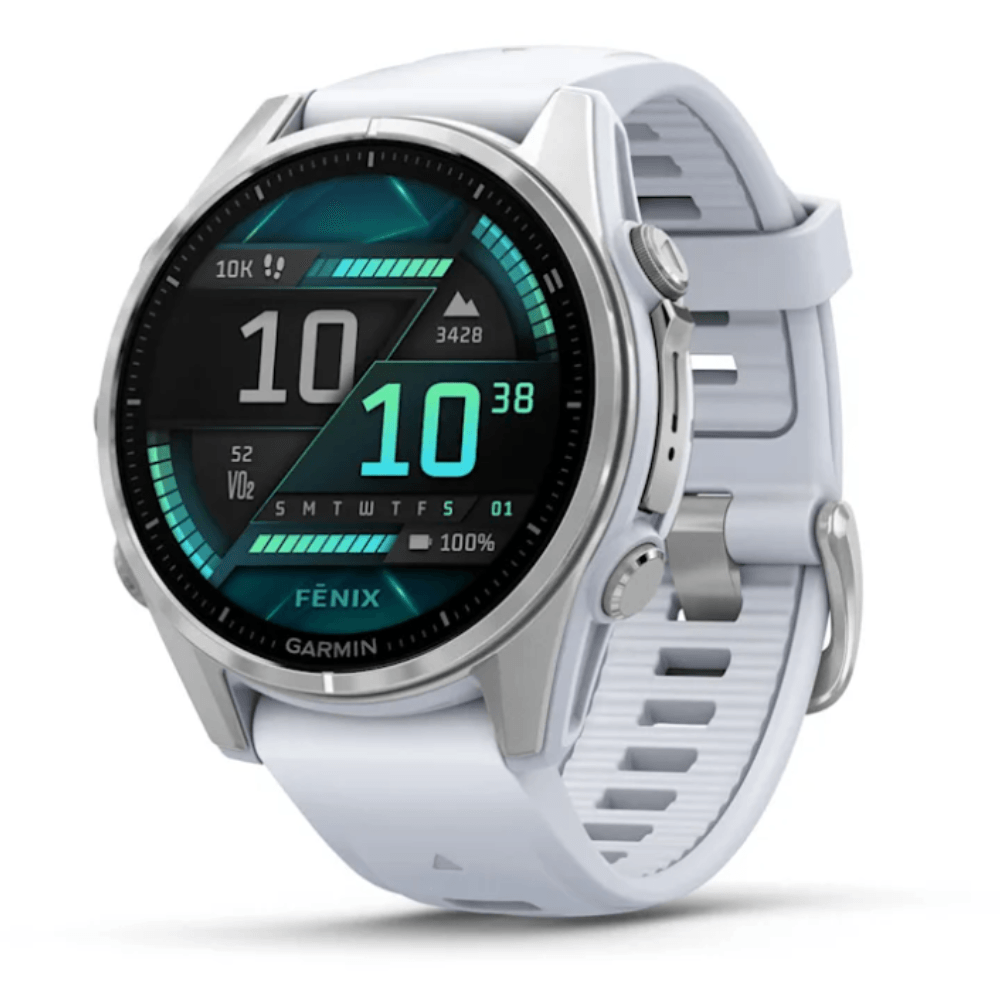 Smartwatch Garmin Fēnix 8, 47 mm, AMOLED, sklo, nerezová ocel, Slate Gray, silikonový pásek – černý