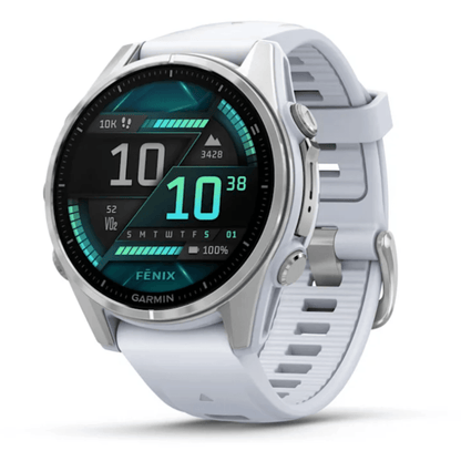 Smartwatch Garmin Fēnix 8, 47 mm, AMOLED, sklo, nerezová ocel, Slate Gray, silikonový pásek – černý