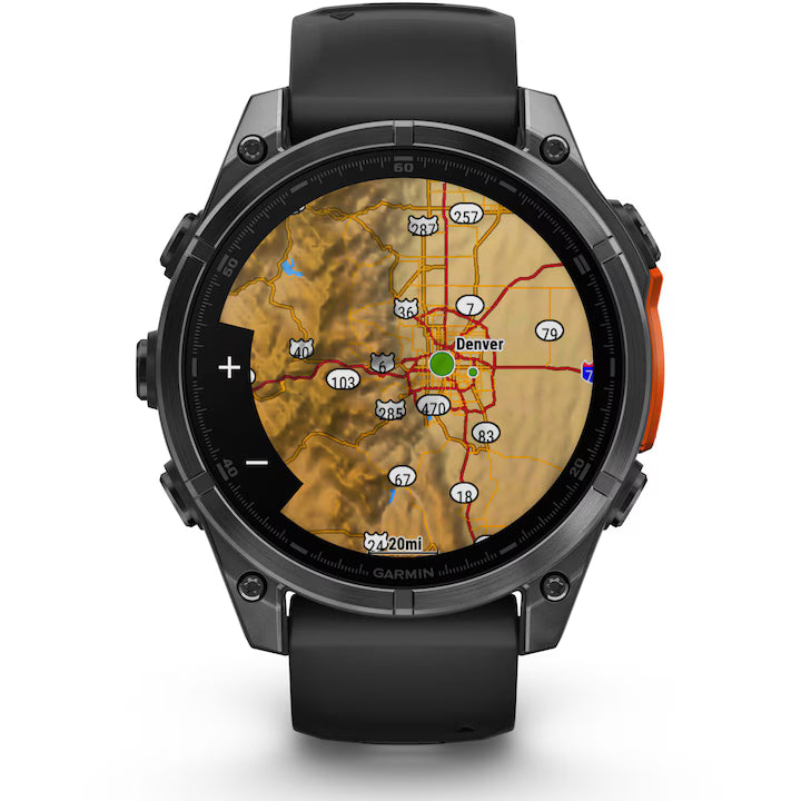 Smartwatch Garmin Fēnix 8, 47 mm, AMOLED, sklo, nerezová ocel, Slate Gray, silikonový pásek – černý