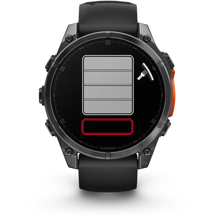 Smartwatch Garmin Fēnix 8, 47 mm, AMOLED, sklo, nerezová ocel, Slate Gray, silikonový pásek – černý